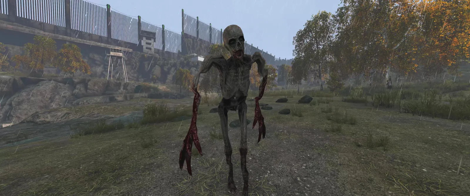 A skeletal mutant with long clawed arms walking toward the camera inside Reapers Quarry